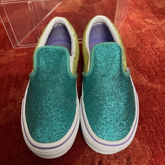 WMNS Mermaid Glitter Vans Slip Ons. - Picture 6 of 12